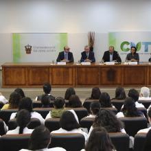 Presídium en la inauguración del Encuentro Internacional “Los desafíos de las ciencias forenses, la criminología y la seguridad ciudadana en el siglo XXI”
