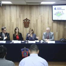Presídium en la rueda de prensa del  Cuarto Congreso Internacional de Seguridad Ciudadana