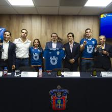 Foto del presídium durante la rueda de prensa