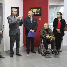 Vicerrector de la UdeG, doctor Héctor Raúl Solís Gadea inaugurando la exposición
