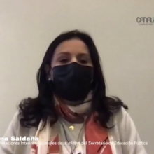  Licenciada Jimena Saldaña, Coordinadora de Relaciones Interinstitucionales SEP