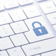 Teclado con imagen de candado