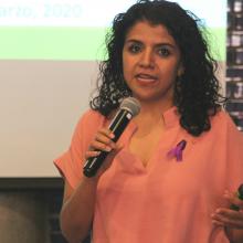 doctora Noemí Moreno Ramos, durante la charla