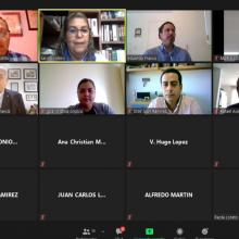 Participantes del coloquio realizado de manera virtual