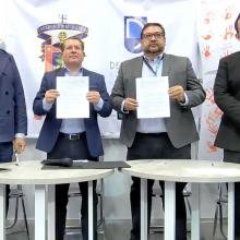 Autoridades de La Defensoría de los Derechos Universitarios de la Universidad de Guadalajara, la Unidad de Inclusión de la Coordinación de Extensión y Acción Social y la Unidad de Apoyo a Comunidades Indígenas.