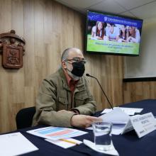 Maestro Roberto Rivas Montiel durante rueda de prensa