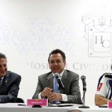 Alcalde de Guadalajara, Pablo Lemus Navarro haciendo uso de la voz