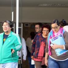 Pacientes en las instalaciones del Hospital Civil Viejo 