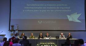 clausura del Taller “Sensibilización y mejores prácticas internacionales en equidad y cultura de la paz en universidades”.