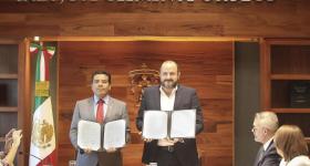 Rectores presentan el convenio firmado