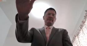 Jorge David Meléndez realizando toma de protesta