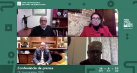 Autoridades en conferencia de prensa de la FIL