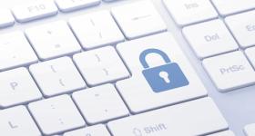 Teclado con imagen de candado