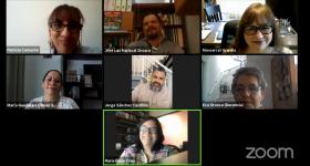 Ponentes durante el webinario
