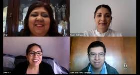 Egresada y sinodales de proyecto