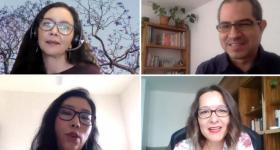 Expertos durante la charla