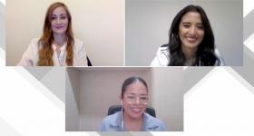 Expertas y moderadora durante el webinar