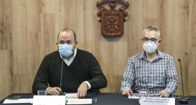 Presídium durante la rueda de prensa
