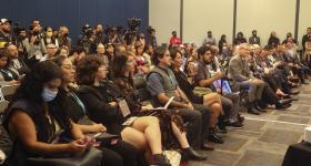 Asistentes en una actividad en la Feria Internacional del Libro en Guadalajara