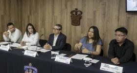 Participantes de la rueda de prensa