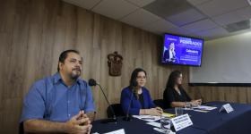 Participantes de la rueda de prensa