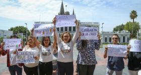 Participantes del paro simbólico