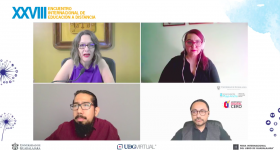 Participantes del panel "Transformaciones socioculturales en el marco de la cultura digital"